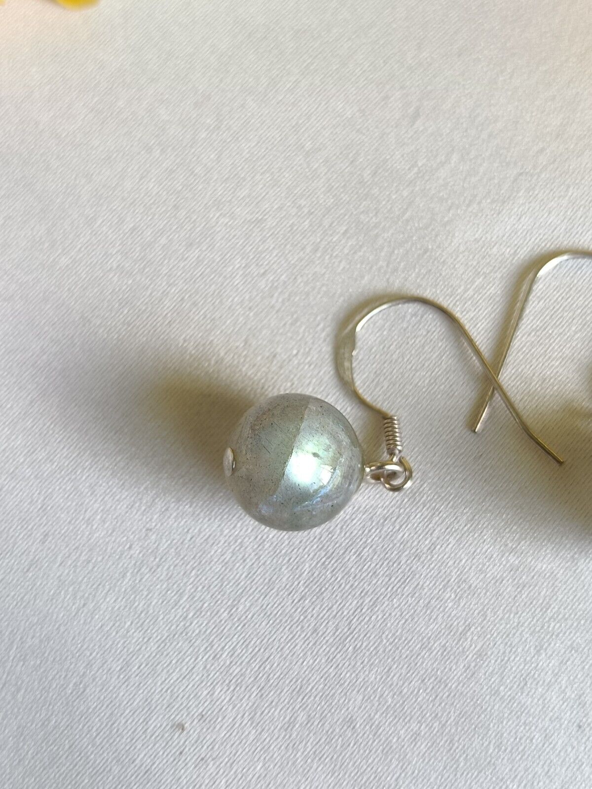 925 Sterling Silver Labradorite Dangle Hook Drop Earrings