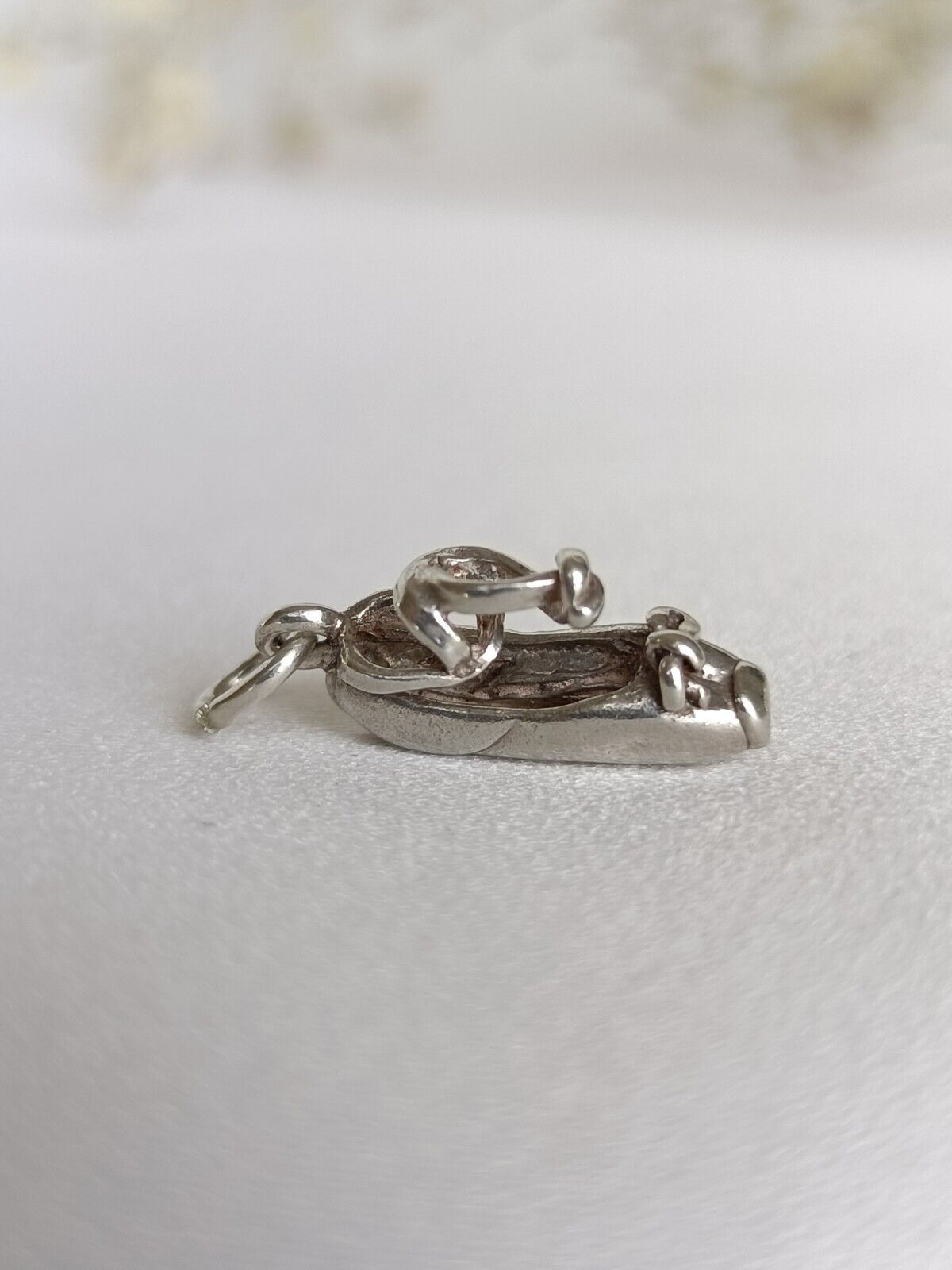 Vintage 925 Sterling Silver Ballet Slipper Dance Shoe