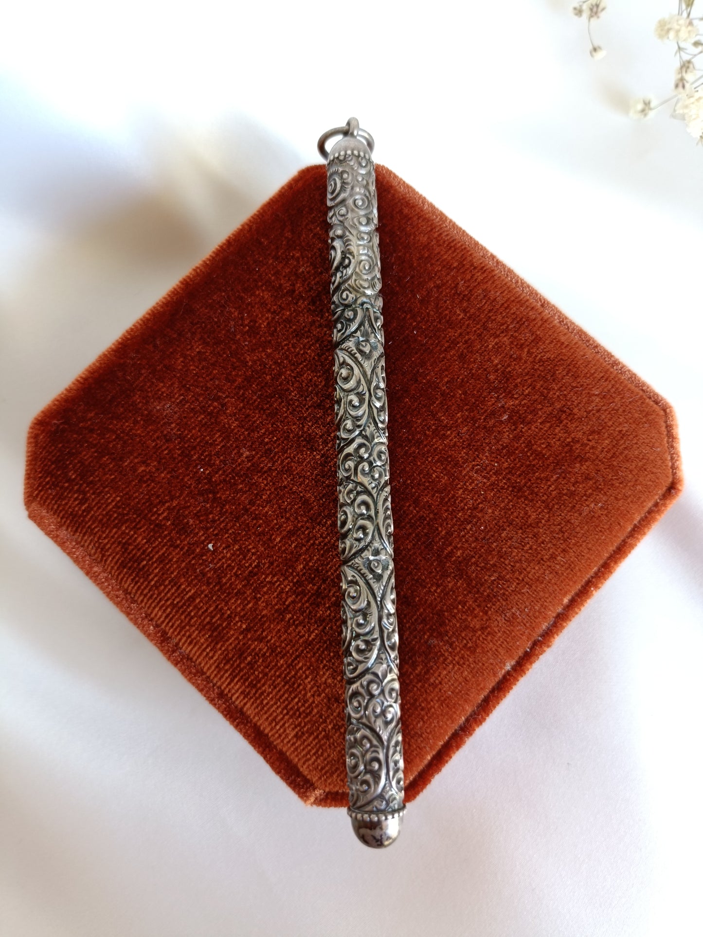 Antique 1890-1910 art nouveau cylinder holder pendant