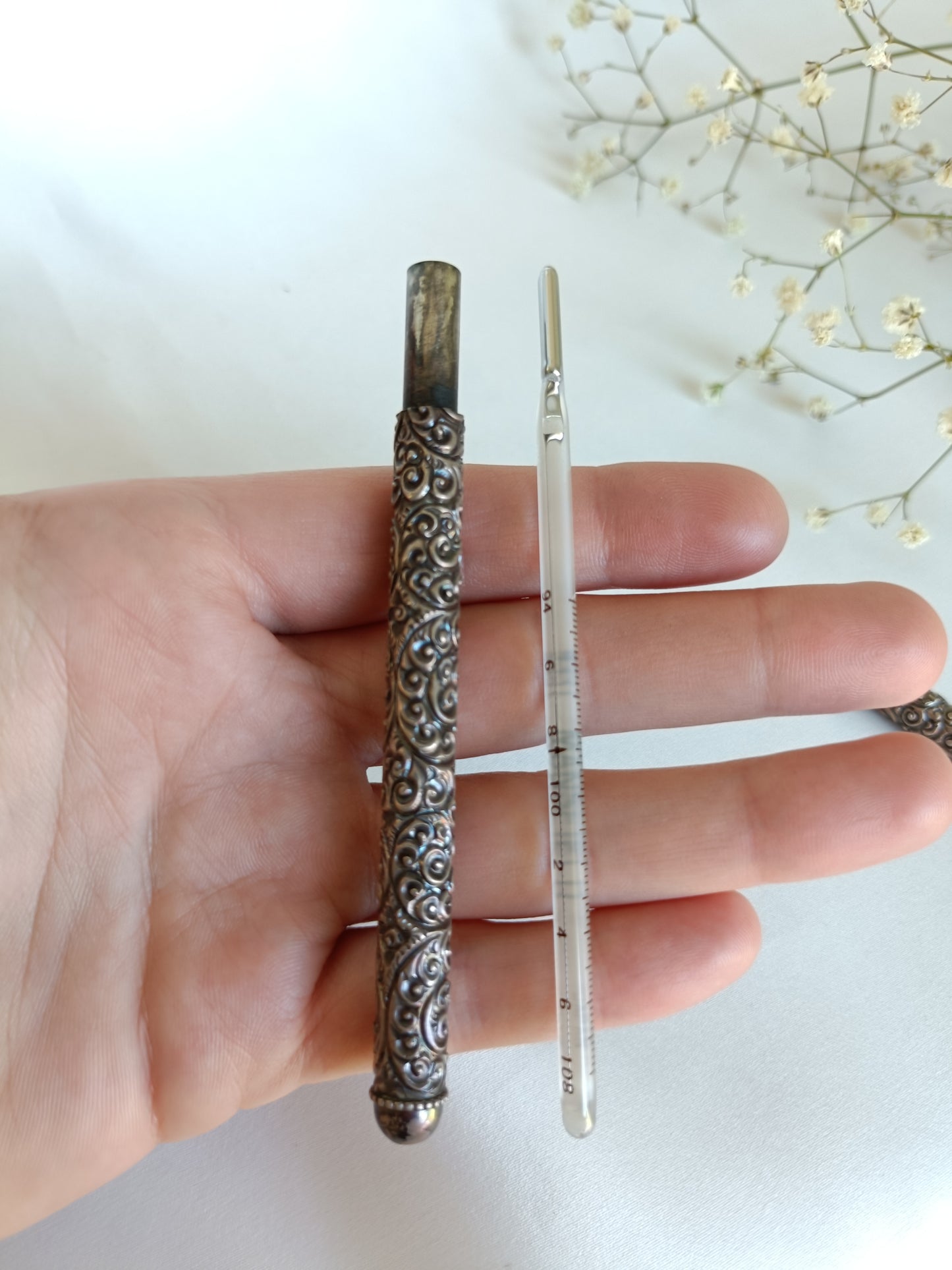 Antique 1890-1910 art nouveau cylinder holder pendant