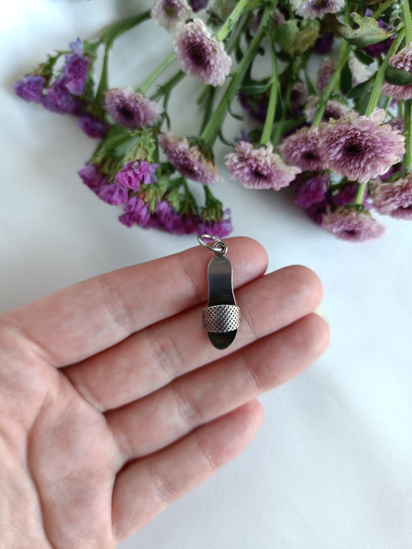 Vintage 925 Sterling Silver Slide Shoe Charm Or Pendant