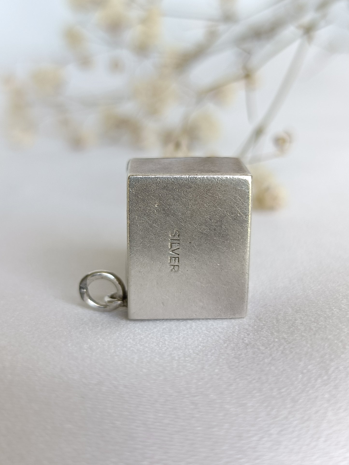 Vintage sterling silver 10 shilling note emergency money charm