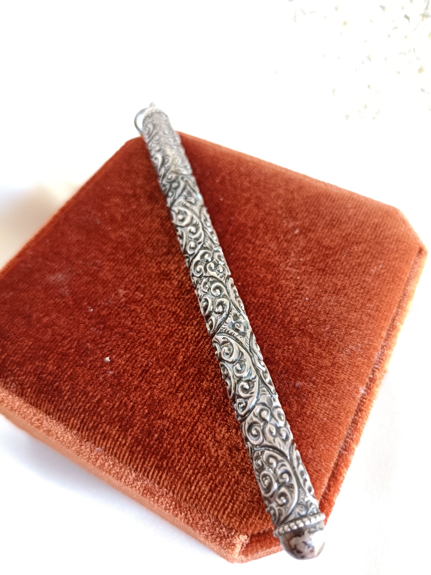 Antique 1890-1910 art nouveau cylinder holder pendant
