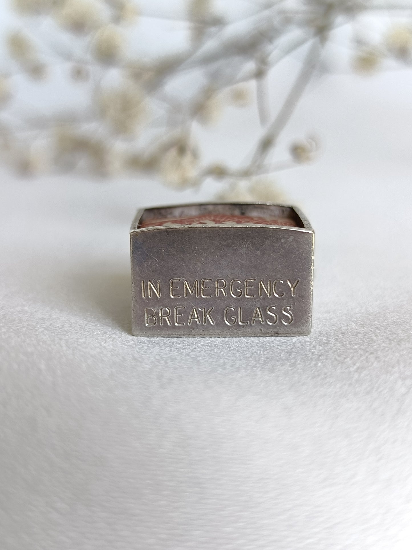 Vintage sterling silver 10 shilling note emergency money charm