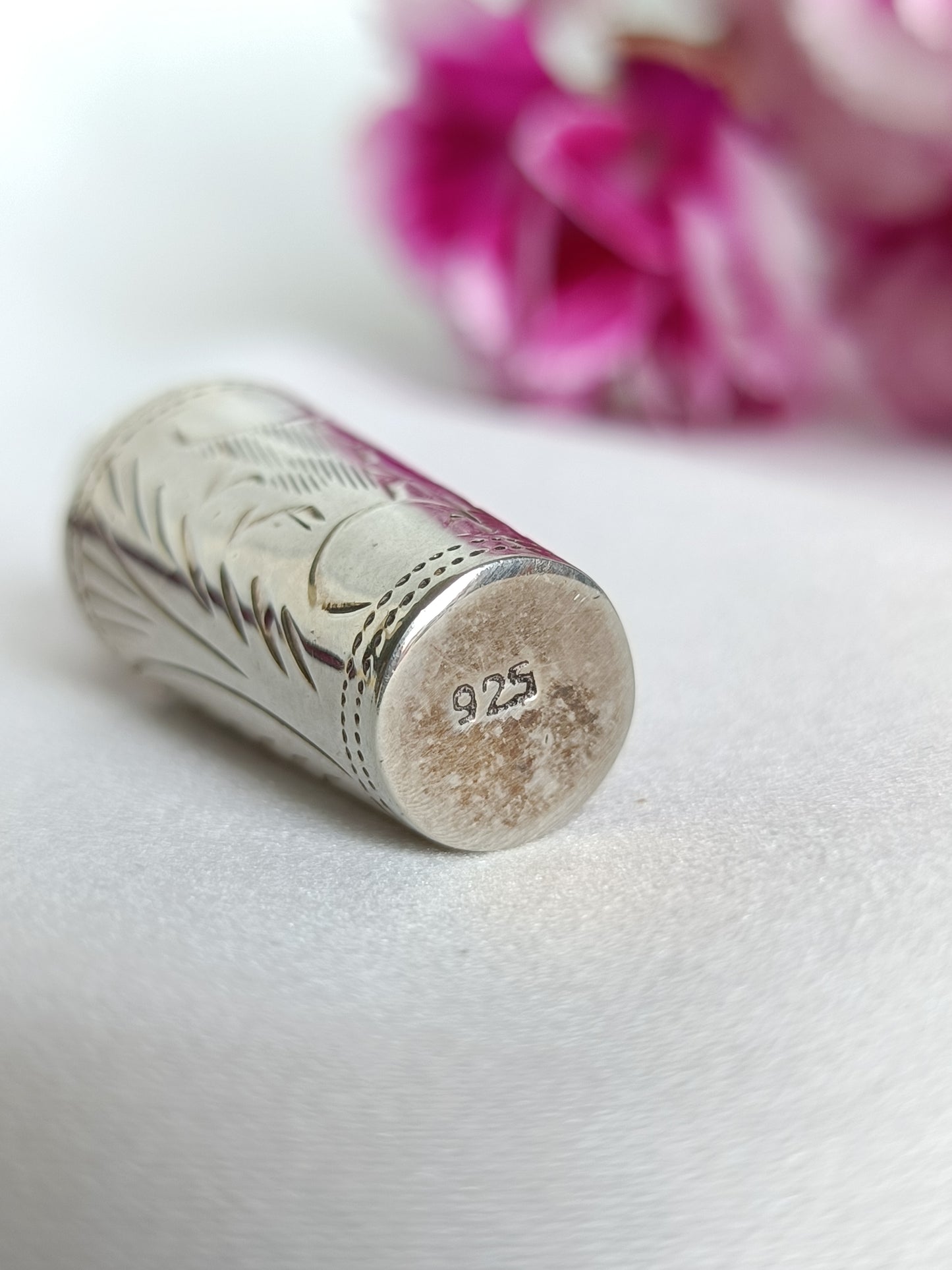 Vintage 925 sterling silver miniature perfume bottle pendant