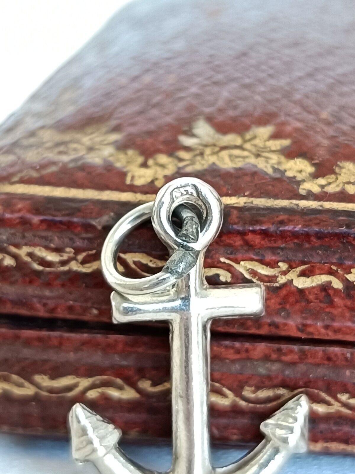 Vintage 925 Sterling Silver Anchor Marine Charm Or Small Pendant