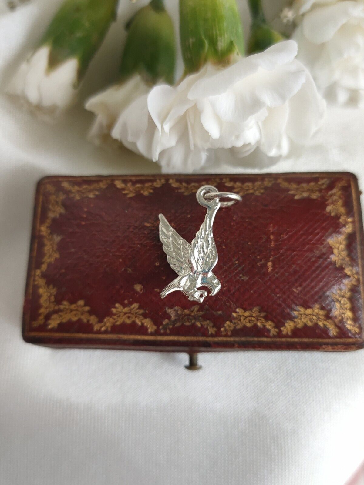 Vintage 925 Sterling Silver Eagle Charm Or Pendant