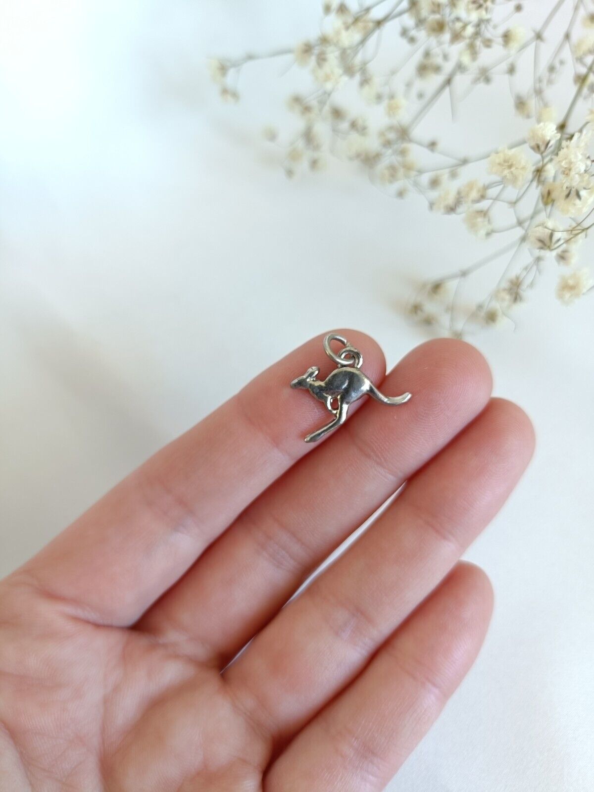 Vintage 925 Sterling Silver Kangaroo Charm