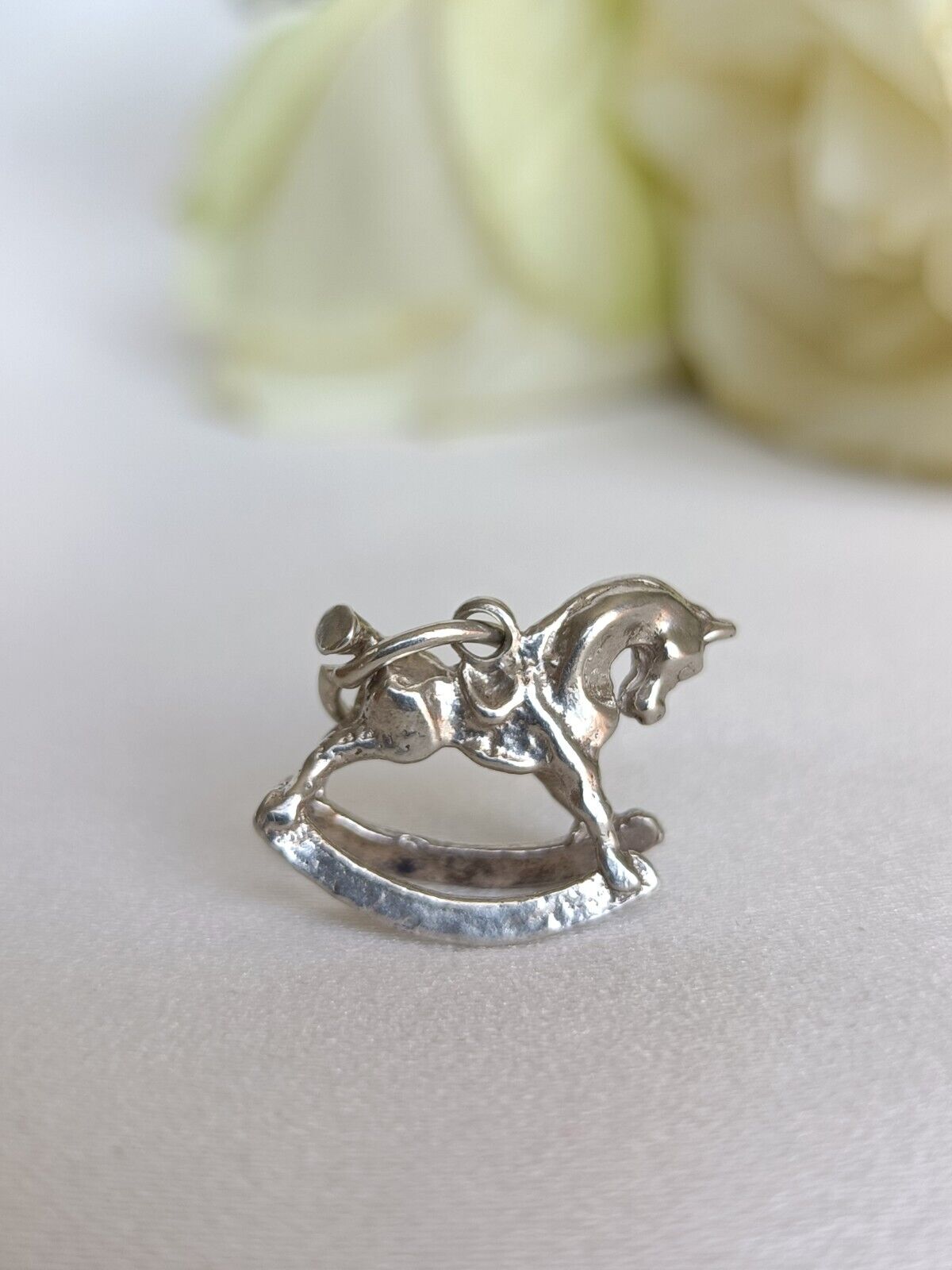 Vintage Sterling Silver Rocking Horse Charm