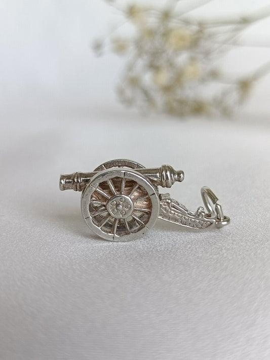 Vintage CHIM 925 Sterling Silver Cannon Charm Or Pendant