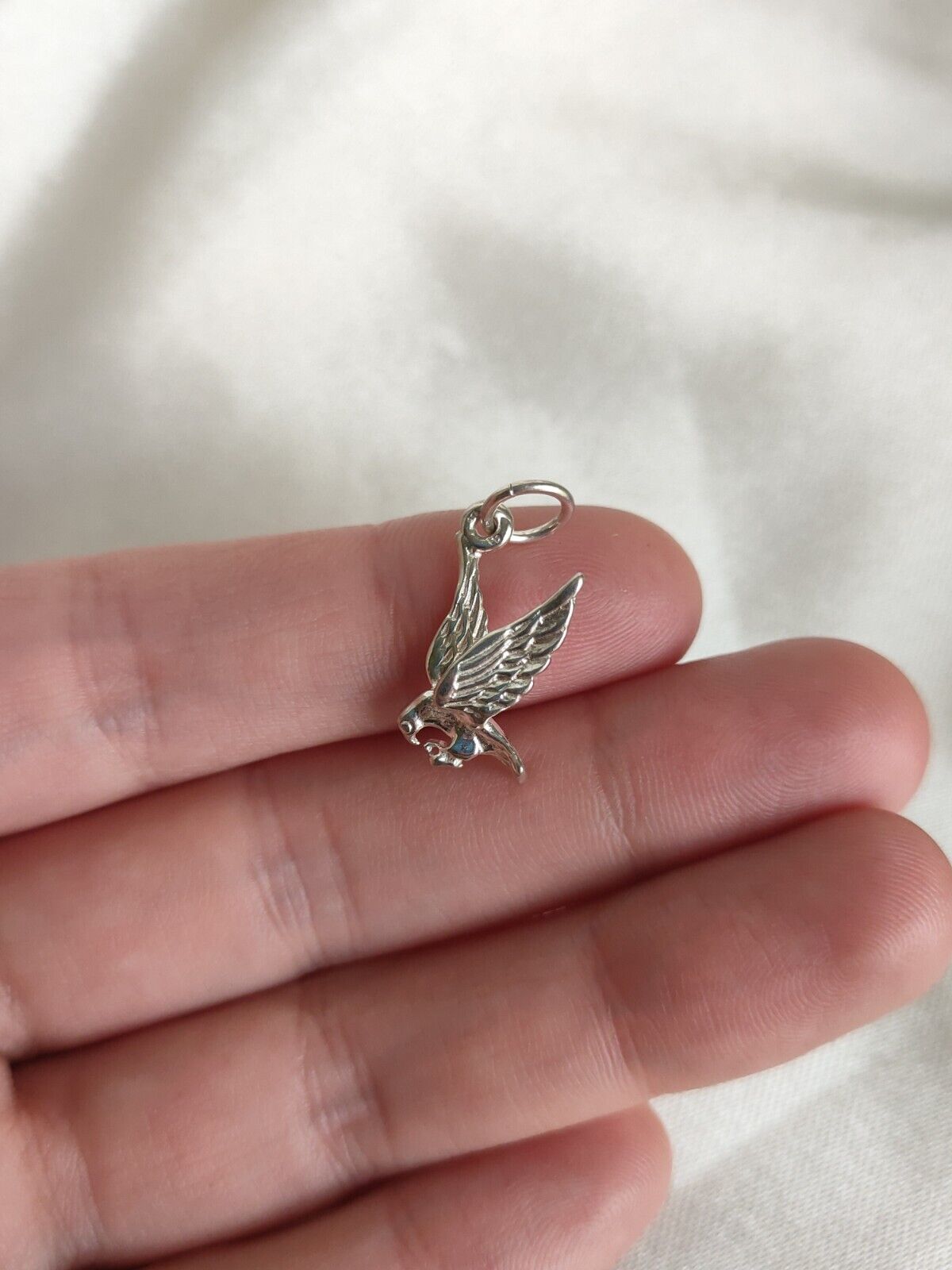 Vintage 925 Sterling Silver Eagle Charm Or Pendant