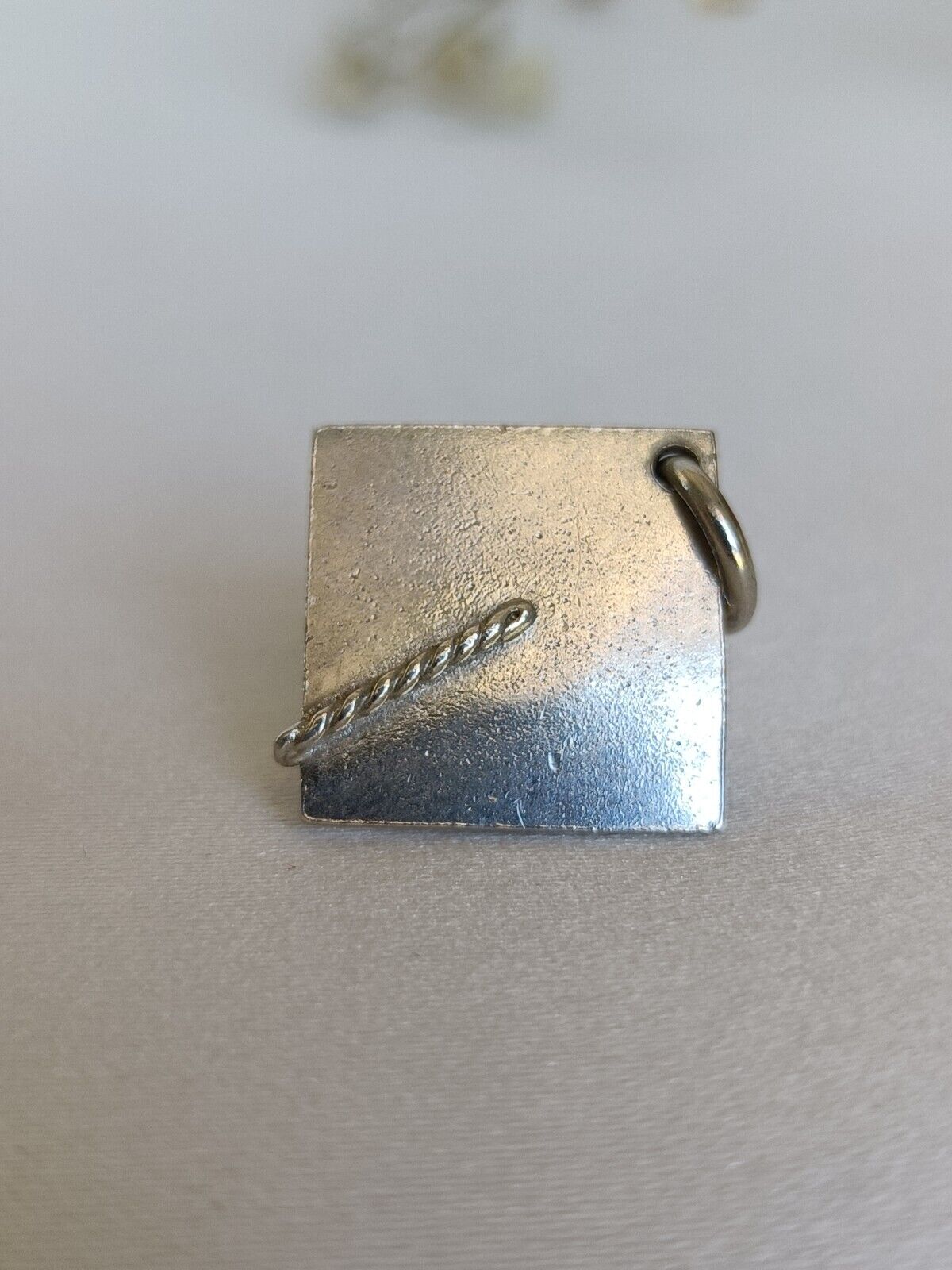 Vintage Sterling Silver Graduation Cap Charm Or Pendant