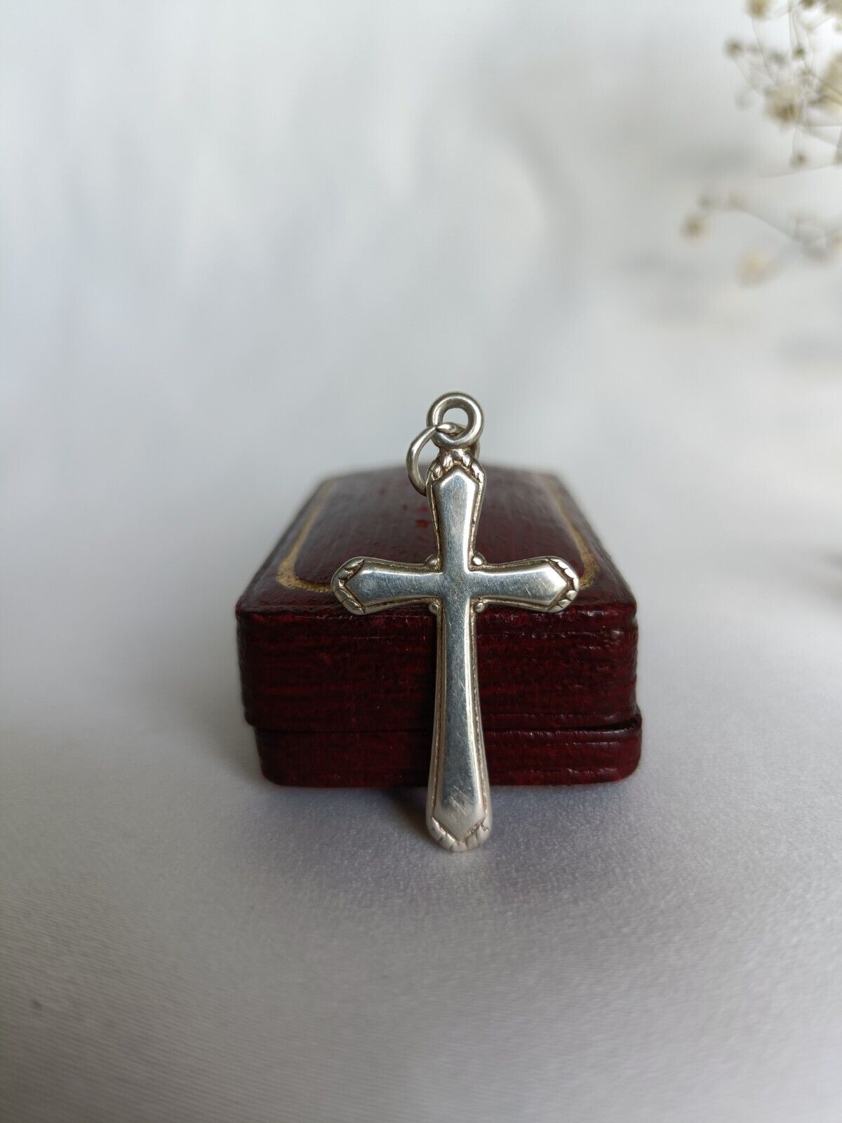 Vintage 925 Sterling Silver Cross Crucifix Pendant Or Charm