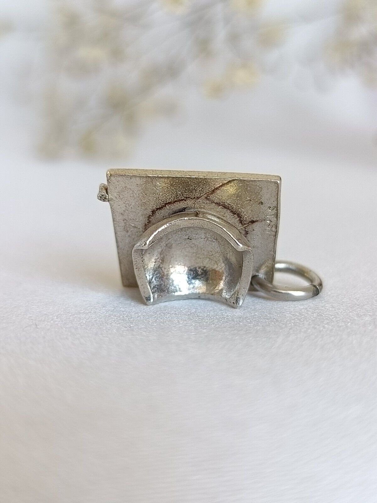 Vintage Sterling Silver Graduation Cap Charm Or Pendant