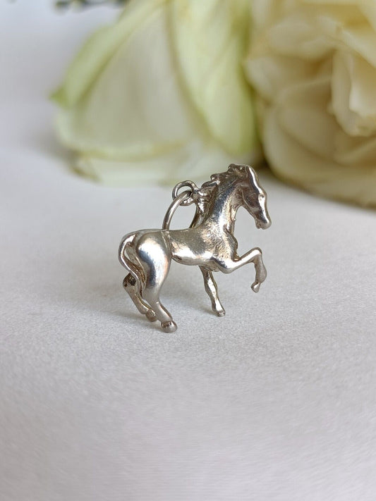 Vintage Sterling Silver Horse Charm Or Small Pendant