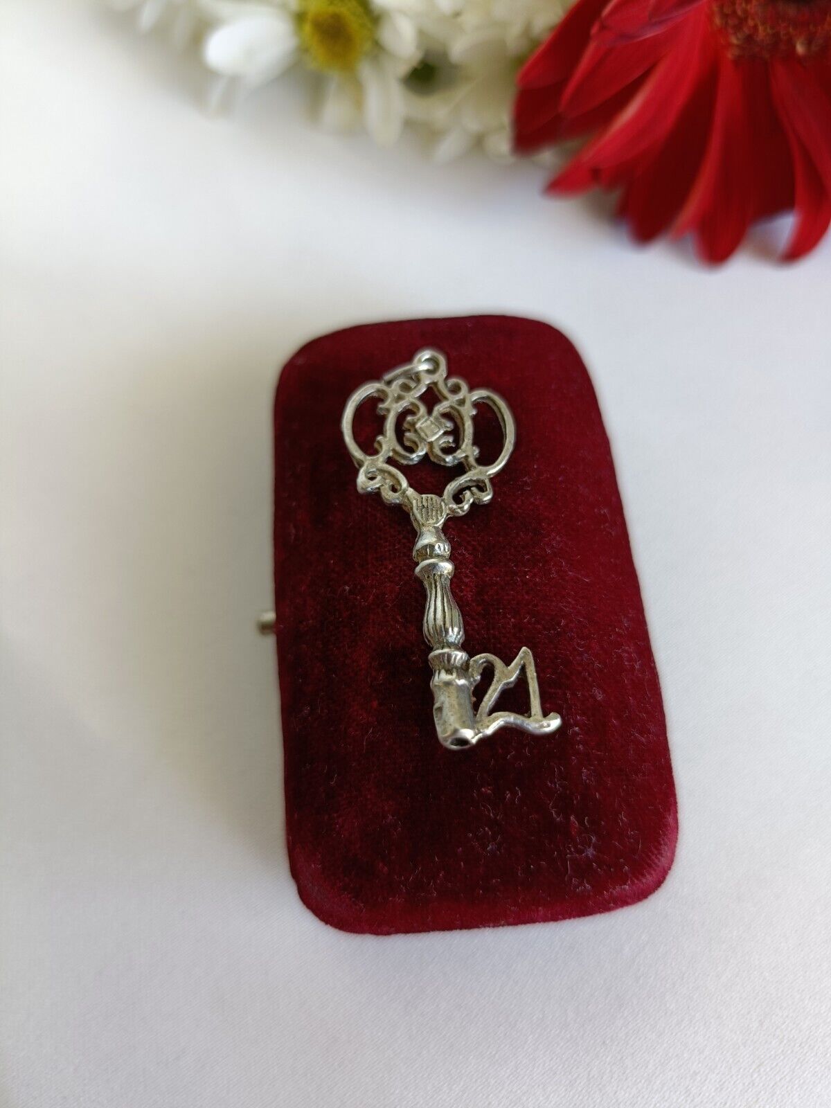 Vintage Sterling Silver 21 Number Birthday Key Charm Or Pendant