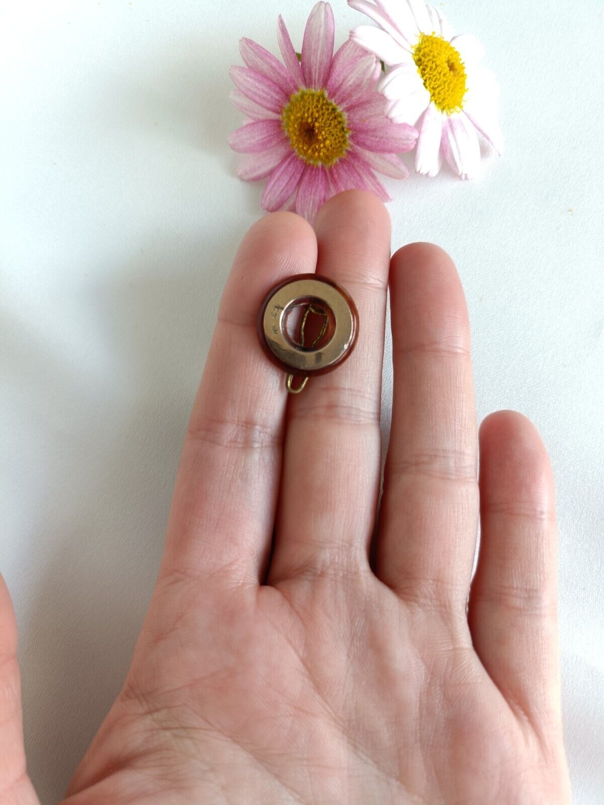 Antique Victorian 9ct Old Rose Gold & Tortoise Shell Barrette Hairclip Hair Pin