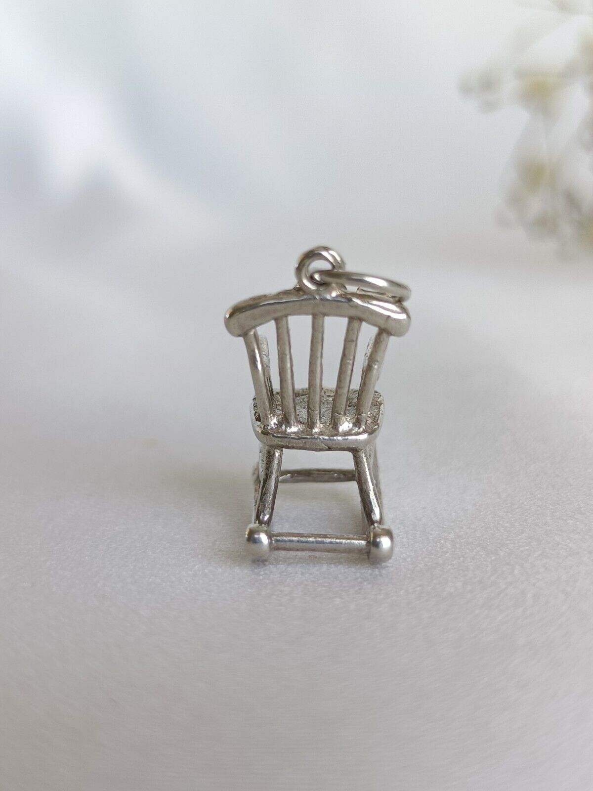 Vintage 925 Sterling Silver Rocking Chair Charm Or Pendant