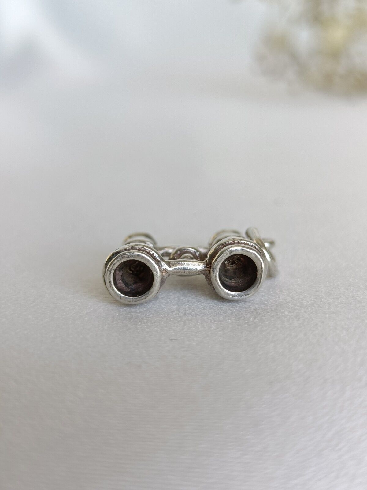 Vintage 925 Sterling Silver Theatre Binoculars Charm Or Pendant