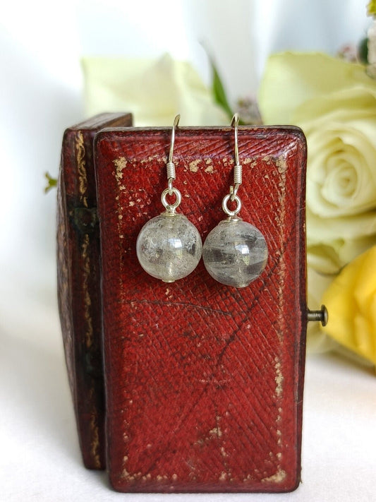 925 Sterling Silver Labradorite Dangle Hook Drop Earrings