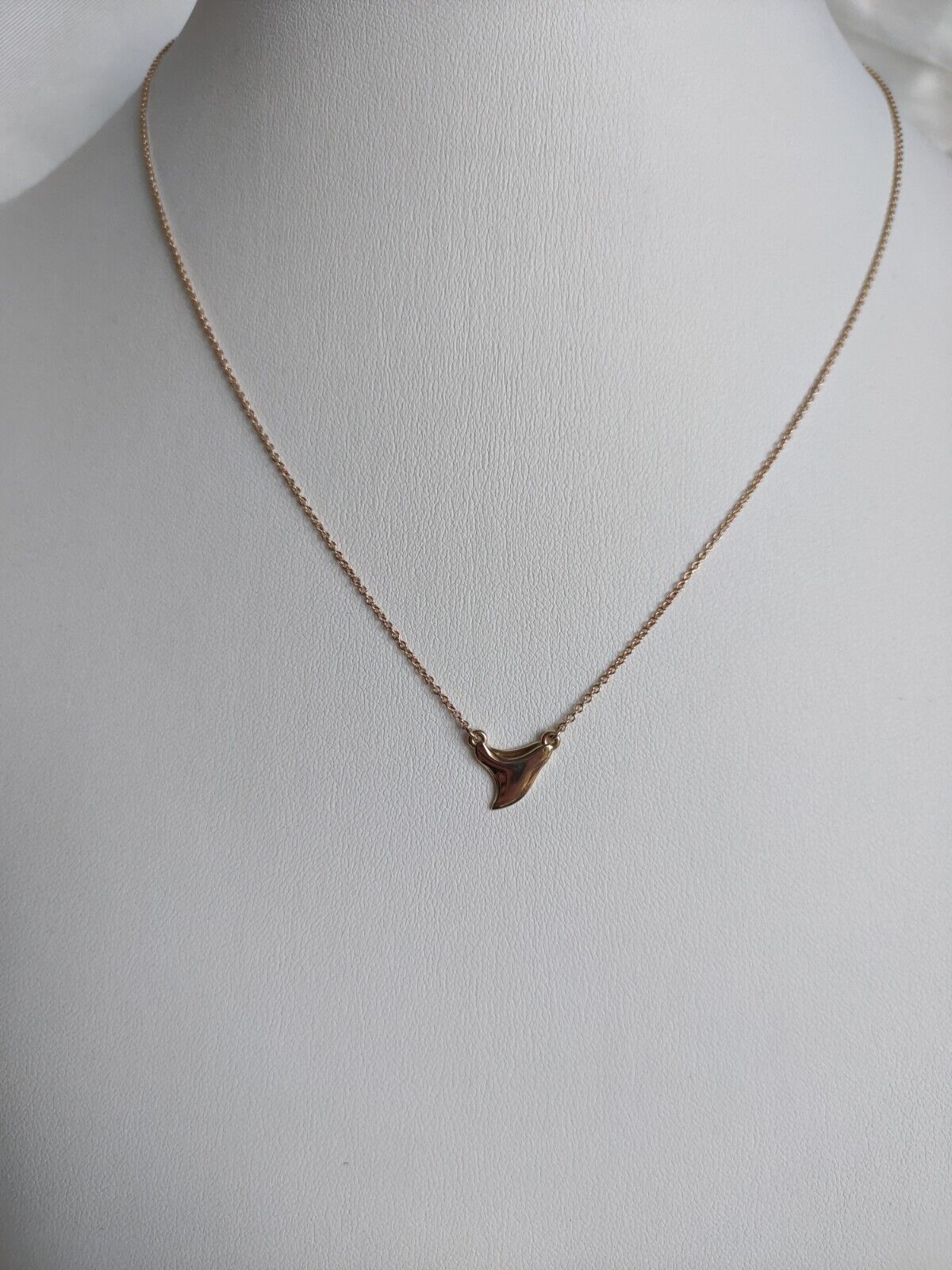 Ocean Rebel Designer 14ct Yellow Gold Shark Tooth Necklace 45cm Adjustable