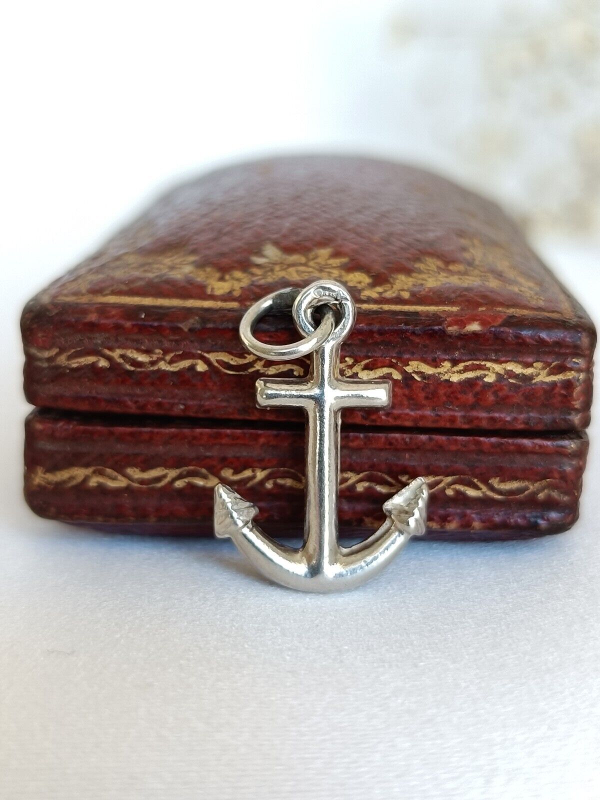 Vintage 925 Sterling Silver Anchor Marine Charm Or Small Pendant