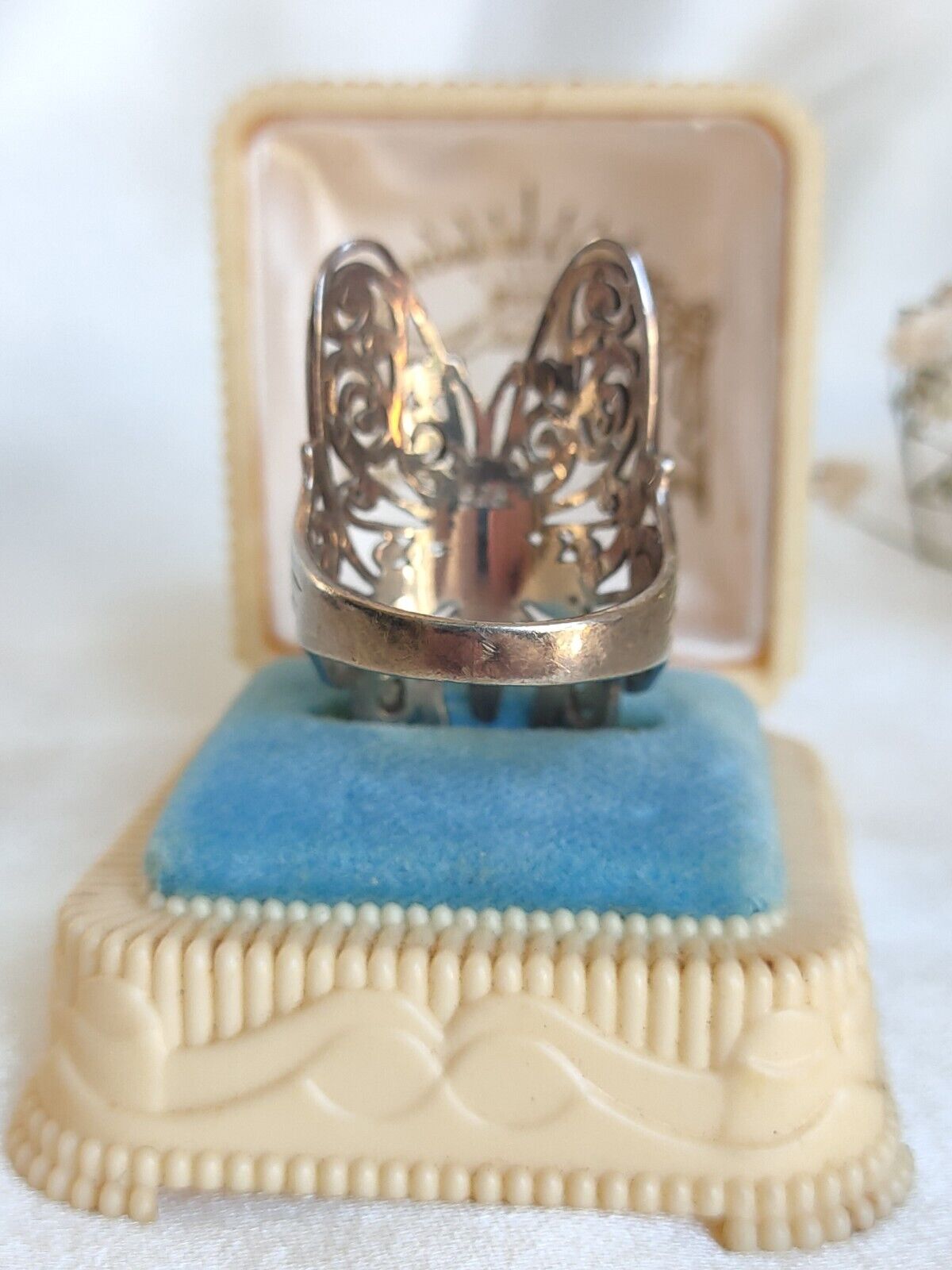 Incredible Large 925 Sterling Silver Butterfly Statement Ring Size 8 Or P