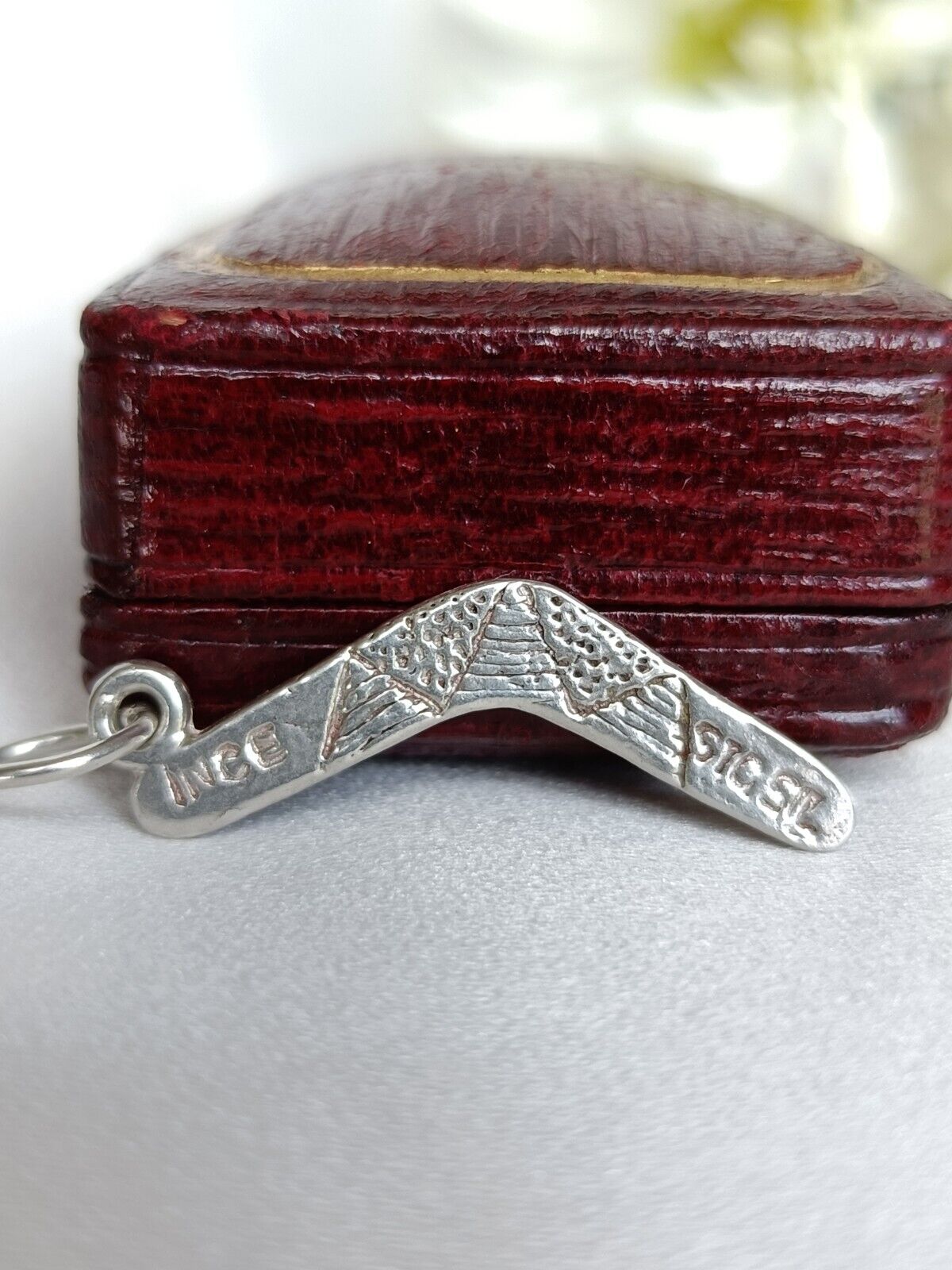 Vintage Sterling Silver Boomerang Charm Or Pendant