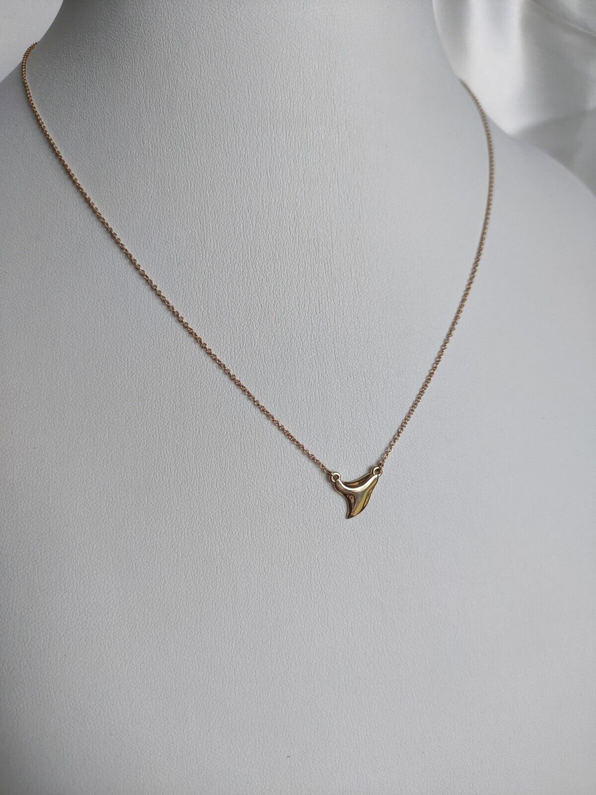 Ocean Rebel Designer 14ct Yellow Gold Shark Tooth Necklace 45cm Adjustable