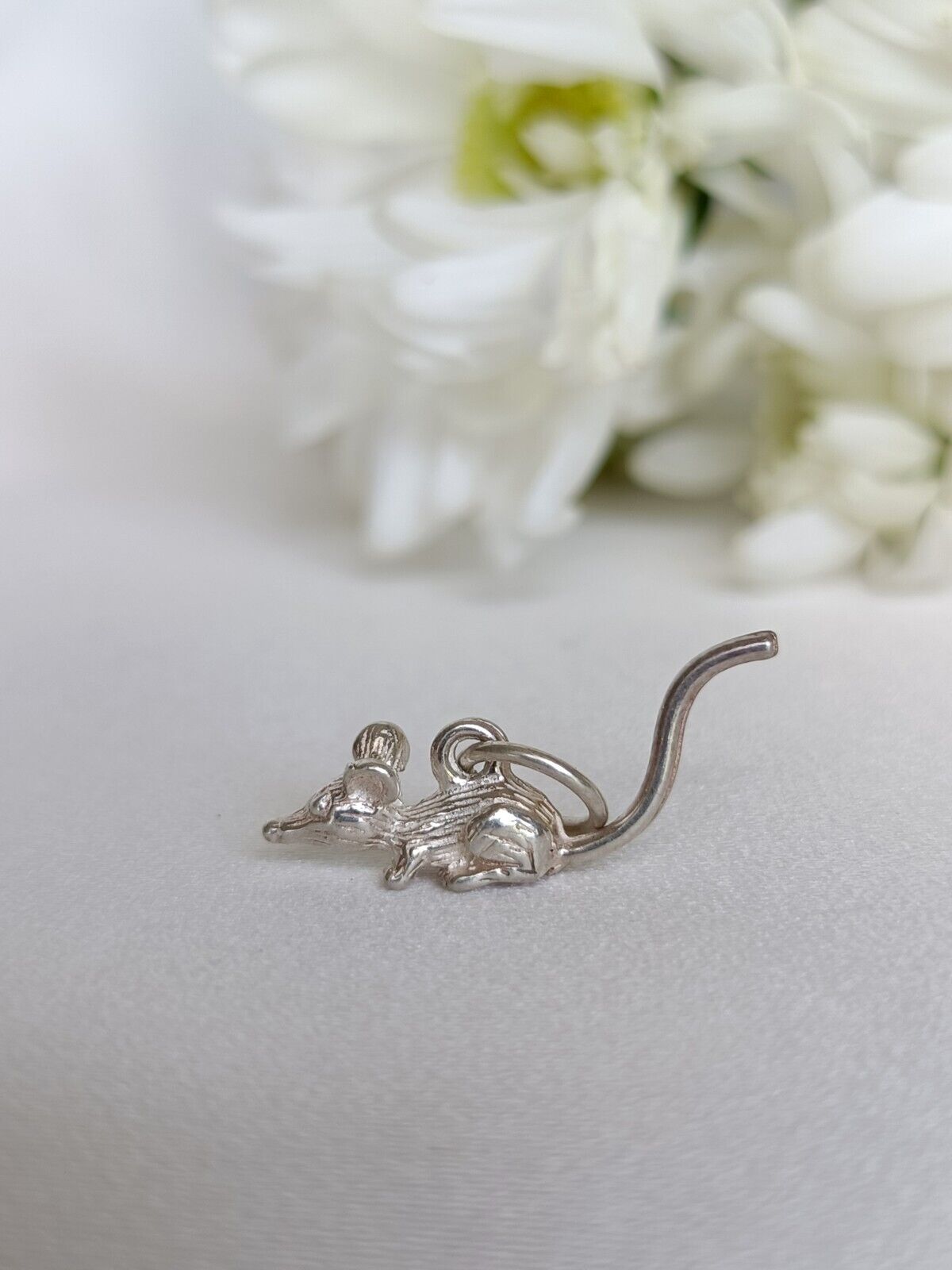 Vintage Sterling Silver Mouse Or Marsupial Charm Or Small Pendant