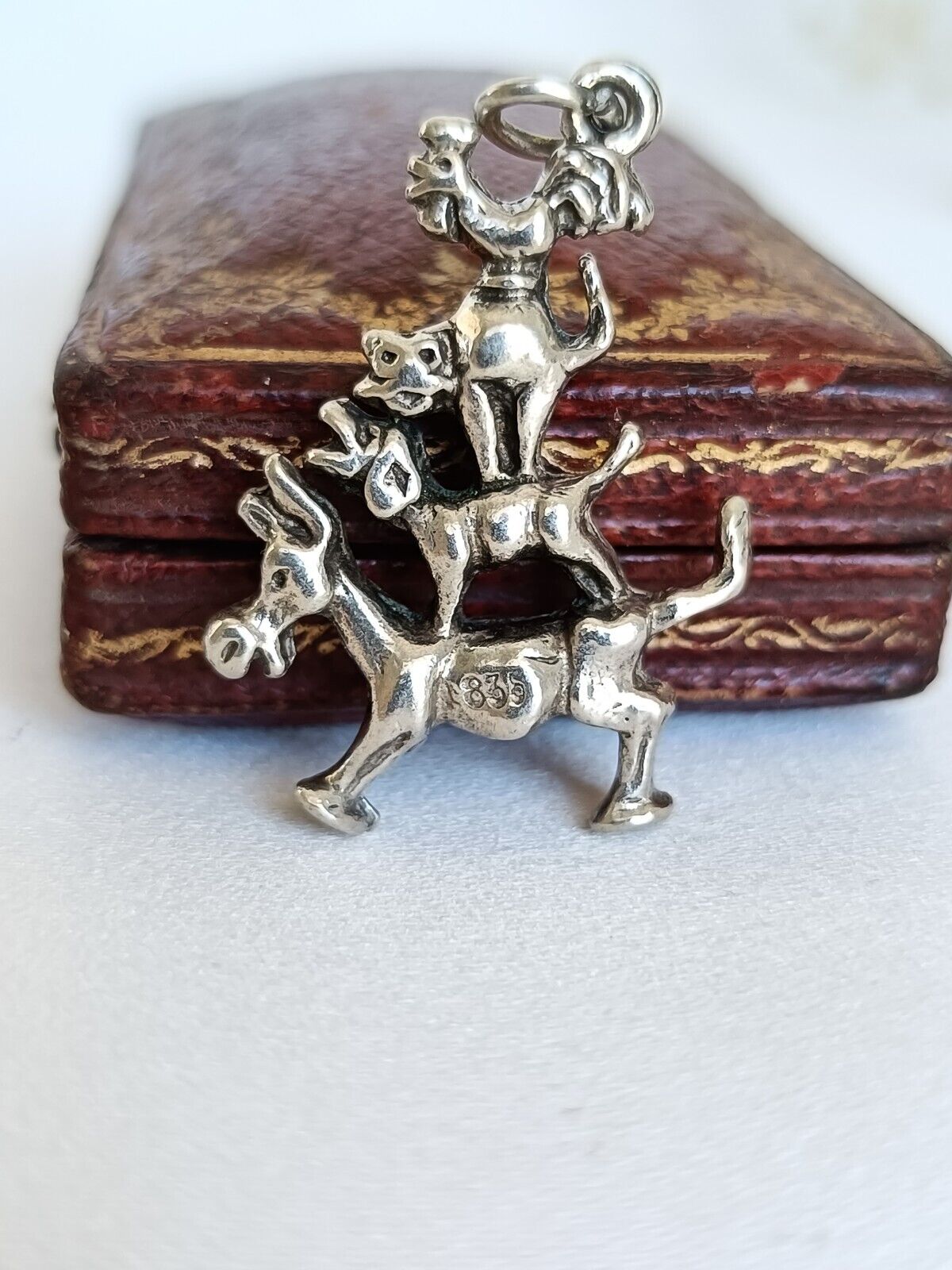 Vintage 1960's Silver Bremen Town Musicians Charm Or Pendant