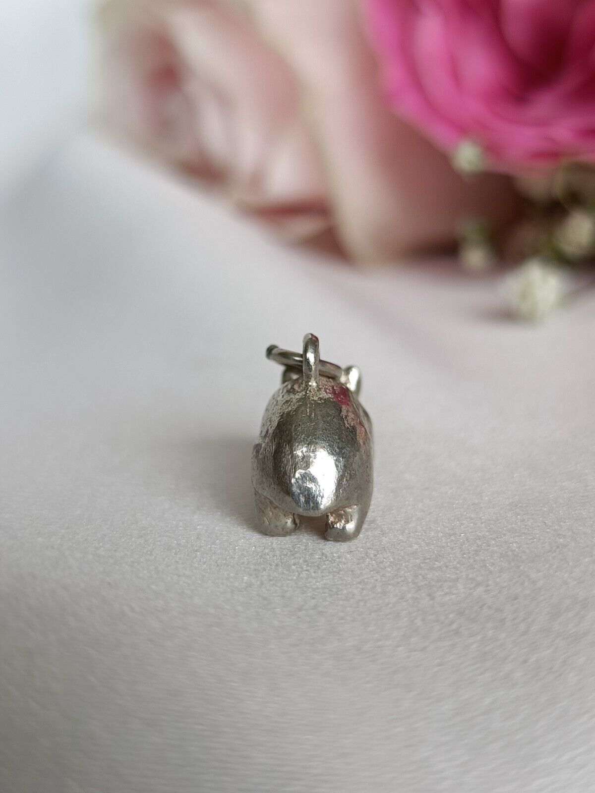 Vintage Sterling Silver Australian Wombat Native Animal Charm Or Pendant