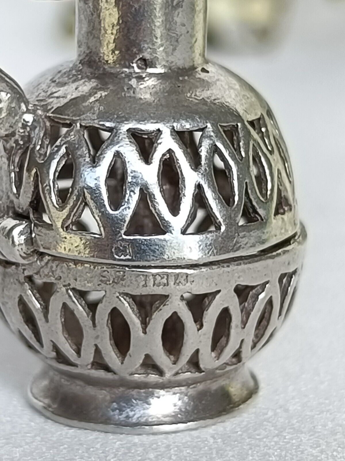 Antique Birmingham Sterling Silver Opening Pitcher Water Pourer Locket Charm