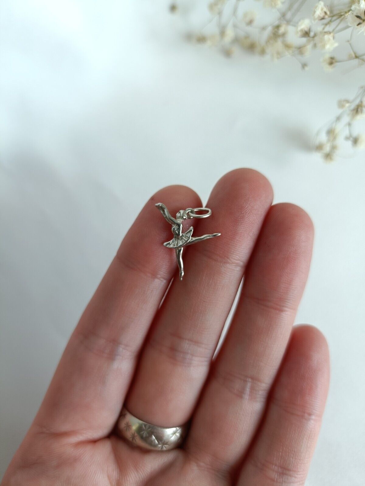 Vintage 925 Sterling Silver Dancing Ballerina Ballet Charm