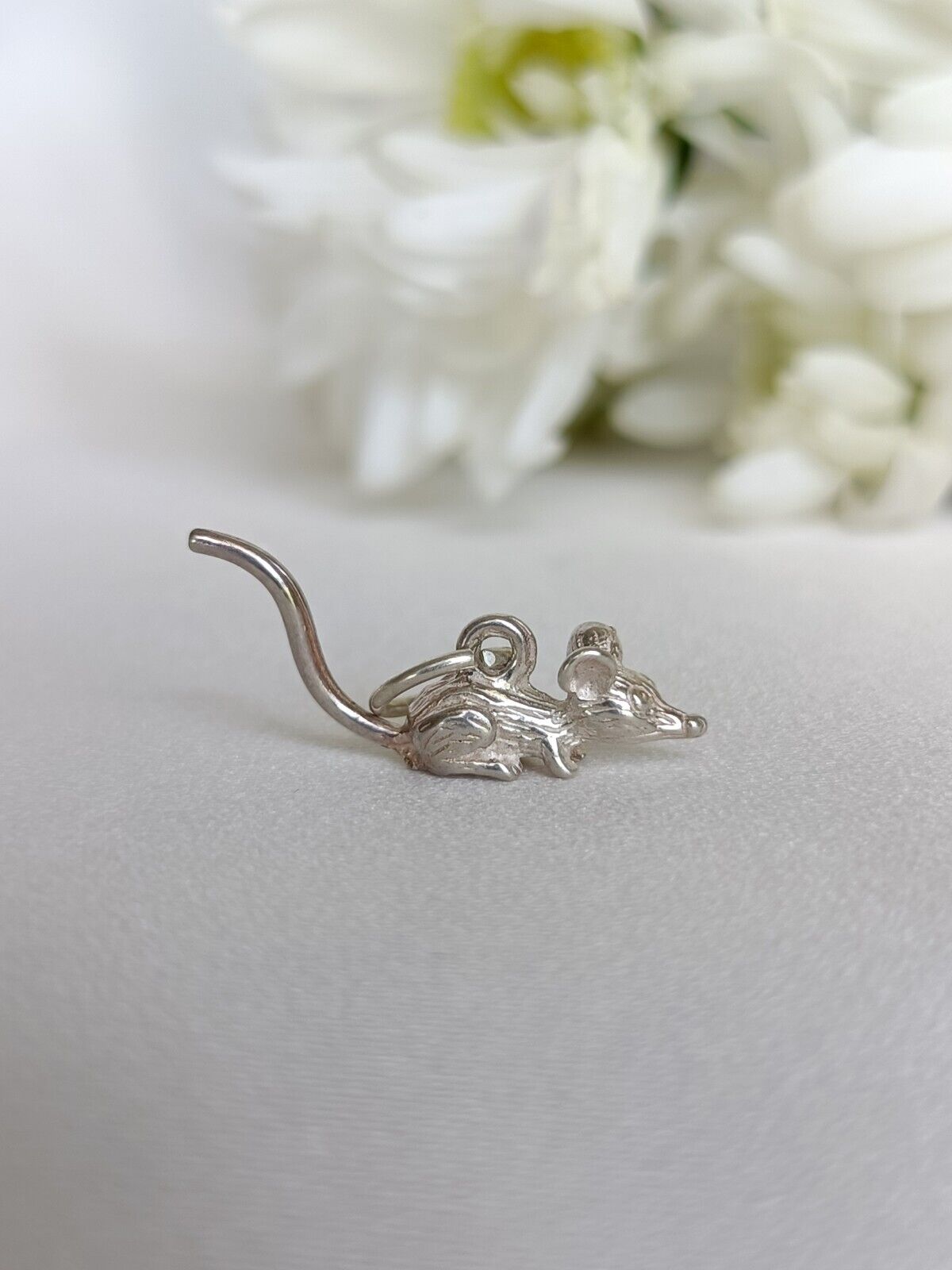 Vintage Sterling Silver Mouse Or Marsupial Charm Or Small Pendant