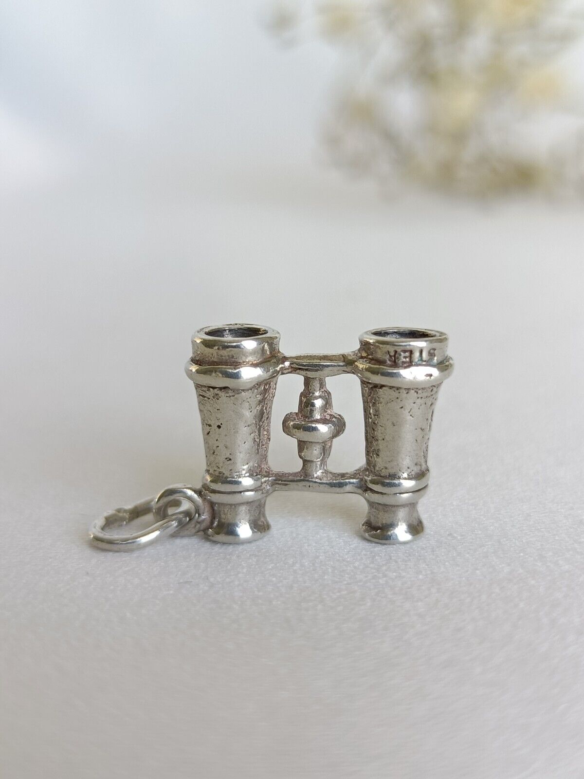 Vintage 925 Sterling Silver Theatre Binoculars Charm Or Pendant