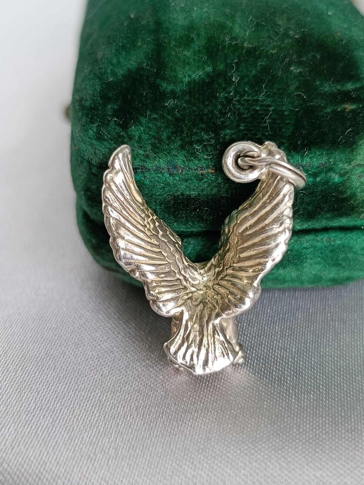 Vintage 925 Sterling Silver Eagle Charm Or Small Pendant