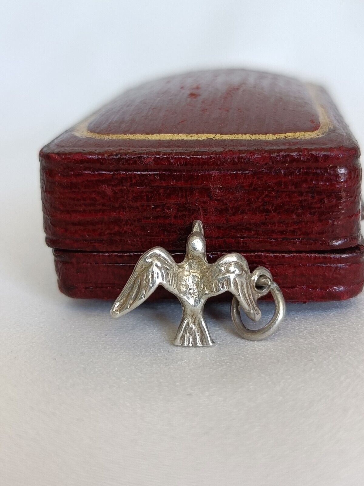 Vintage 925 Sterling Silver Flying Bird Charm Or Small Pendant