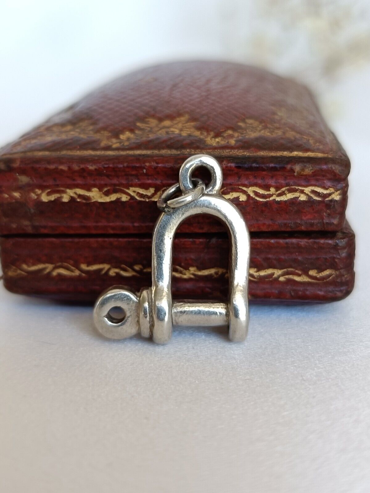 Vintage Sterling Silver D Shackle Charm Or Pendant