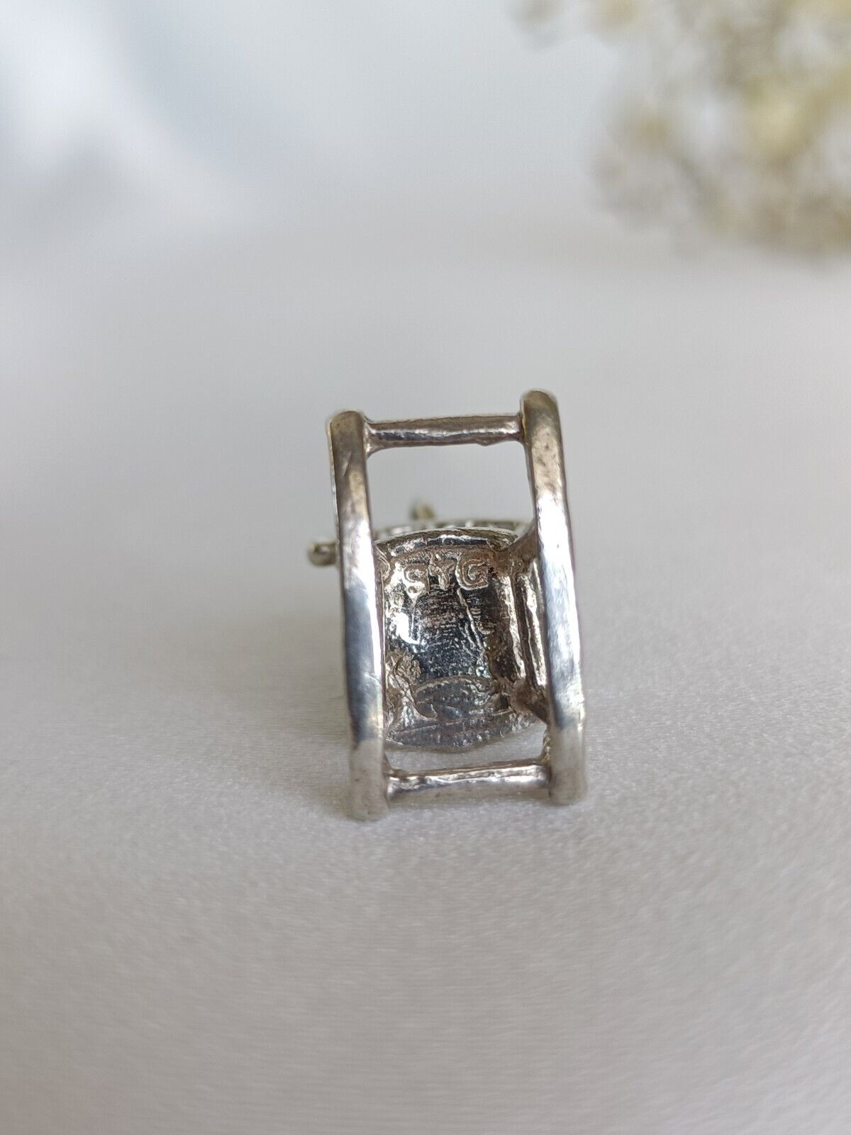 Vintage 925 Sterling Silver Rocking Chair Charm Or Pendant