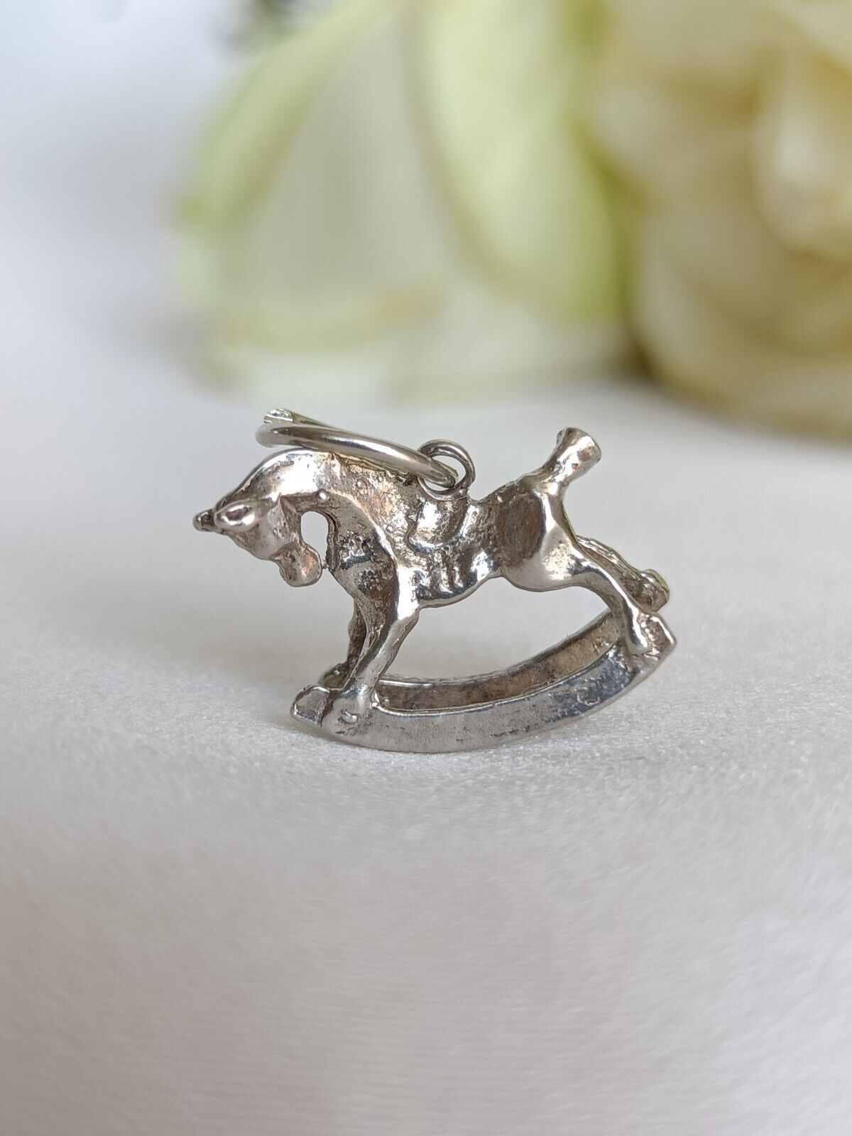 Vintage Sterling Silver Rocking Horse Charm