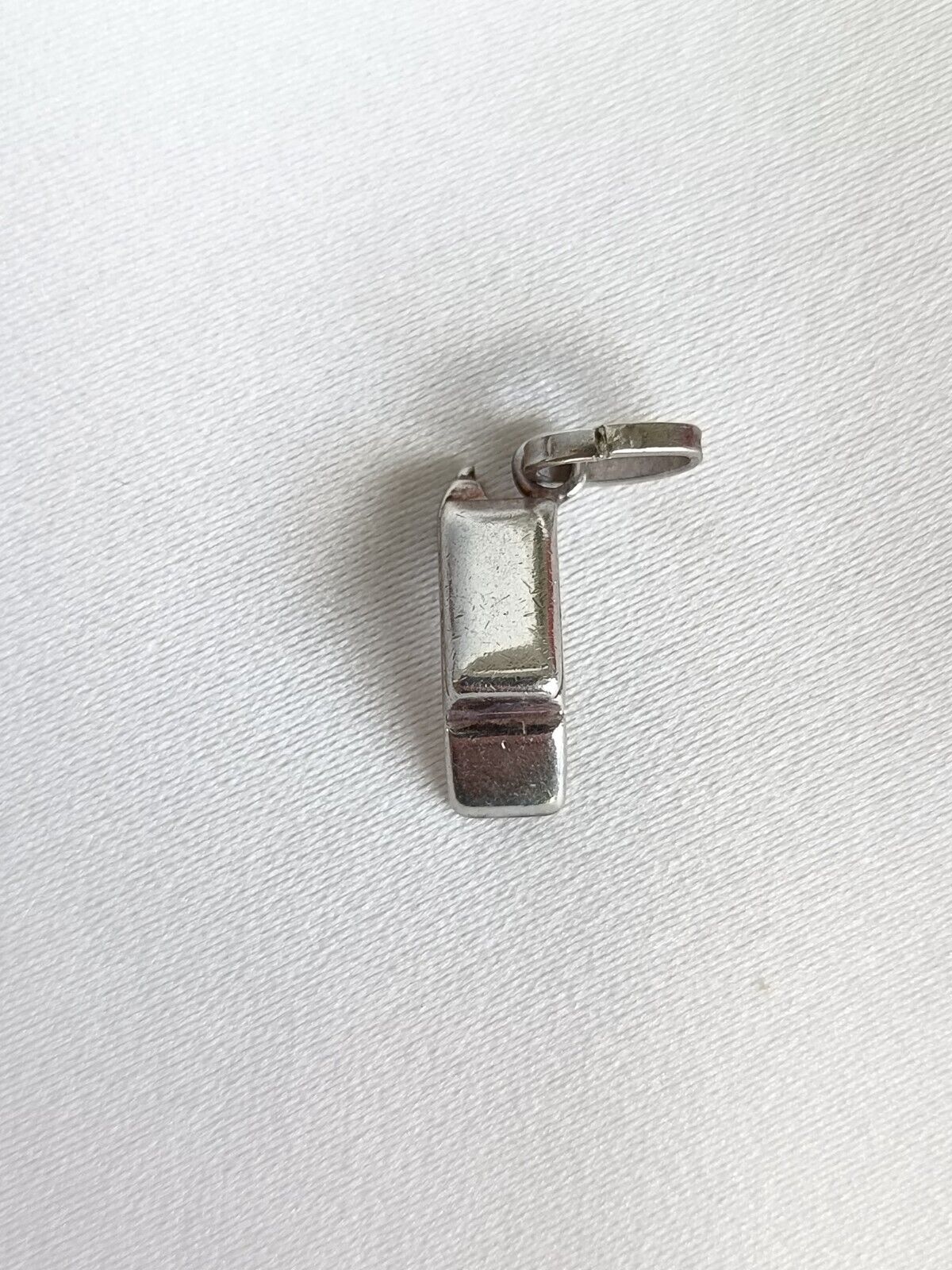 Y2K Sterling Silver Mobile Flip Phone Charm Or Small Pendant