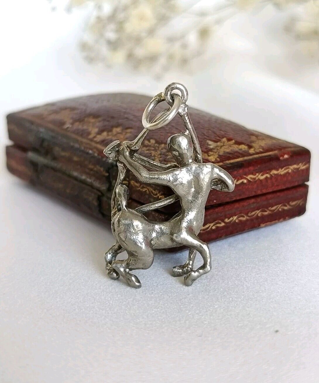 Vintage 925 Sterling Silver Sagittarius Centaur Pendant Or Large Charm