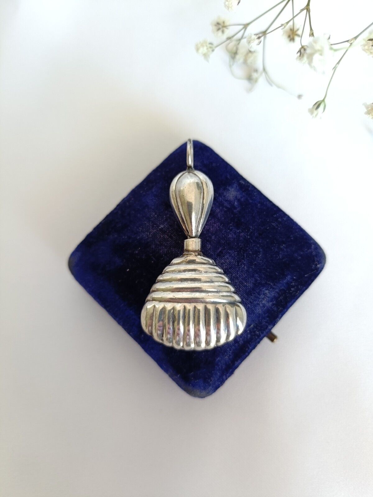 Vintage 925 Sterling Silver Miniature Perfume Bottle Pendant