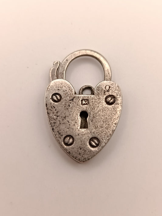 Vintage Fred Manshaw Sterling Silver Heart Lock Clasp Replacement  Or Charm