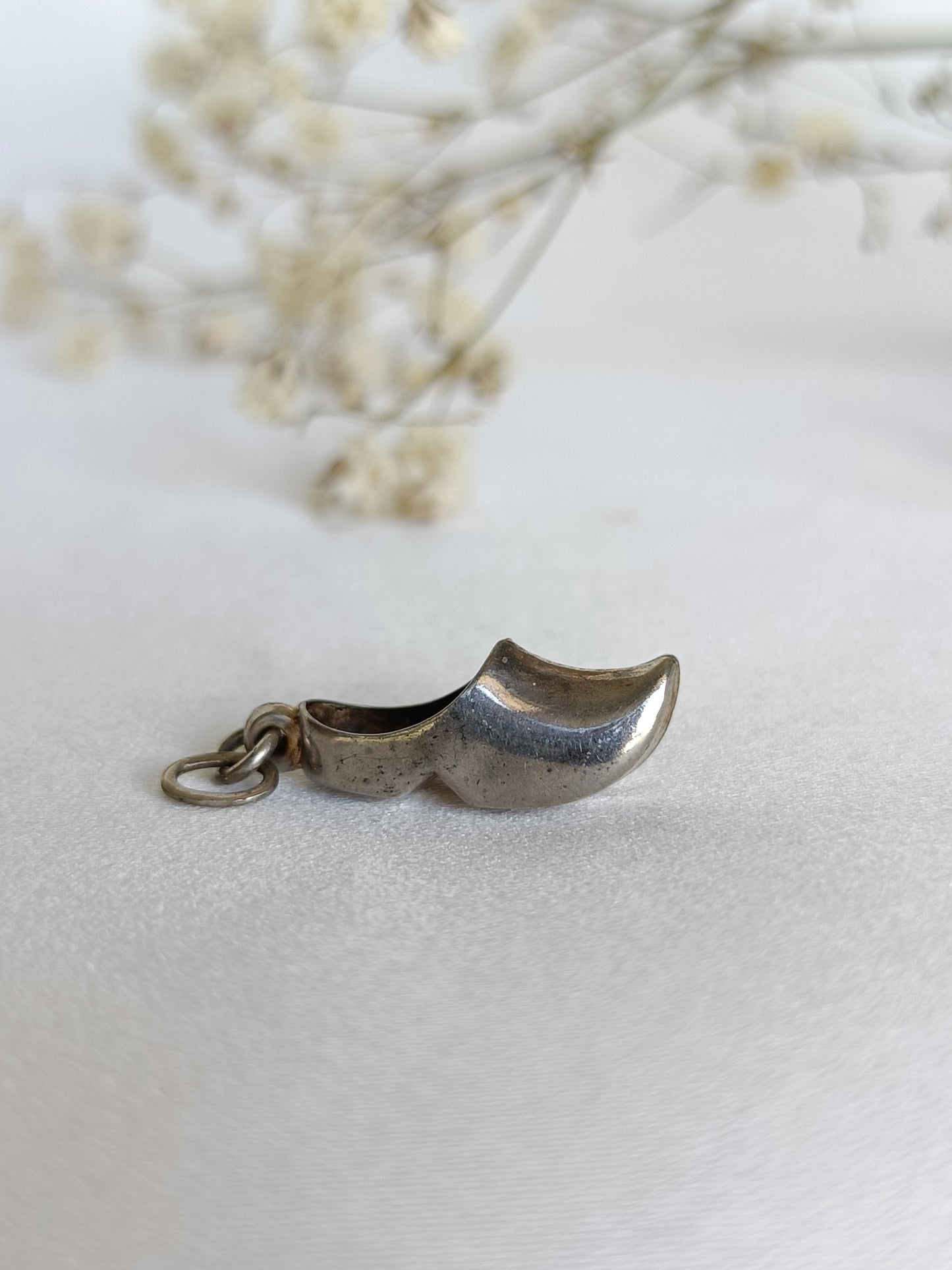 Vintage silver Dutch clog charm