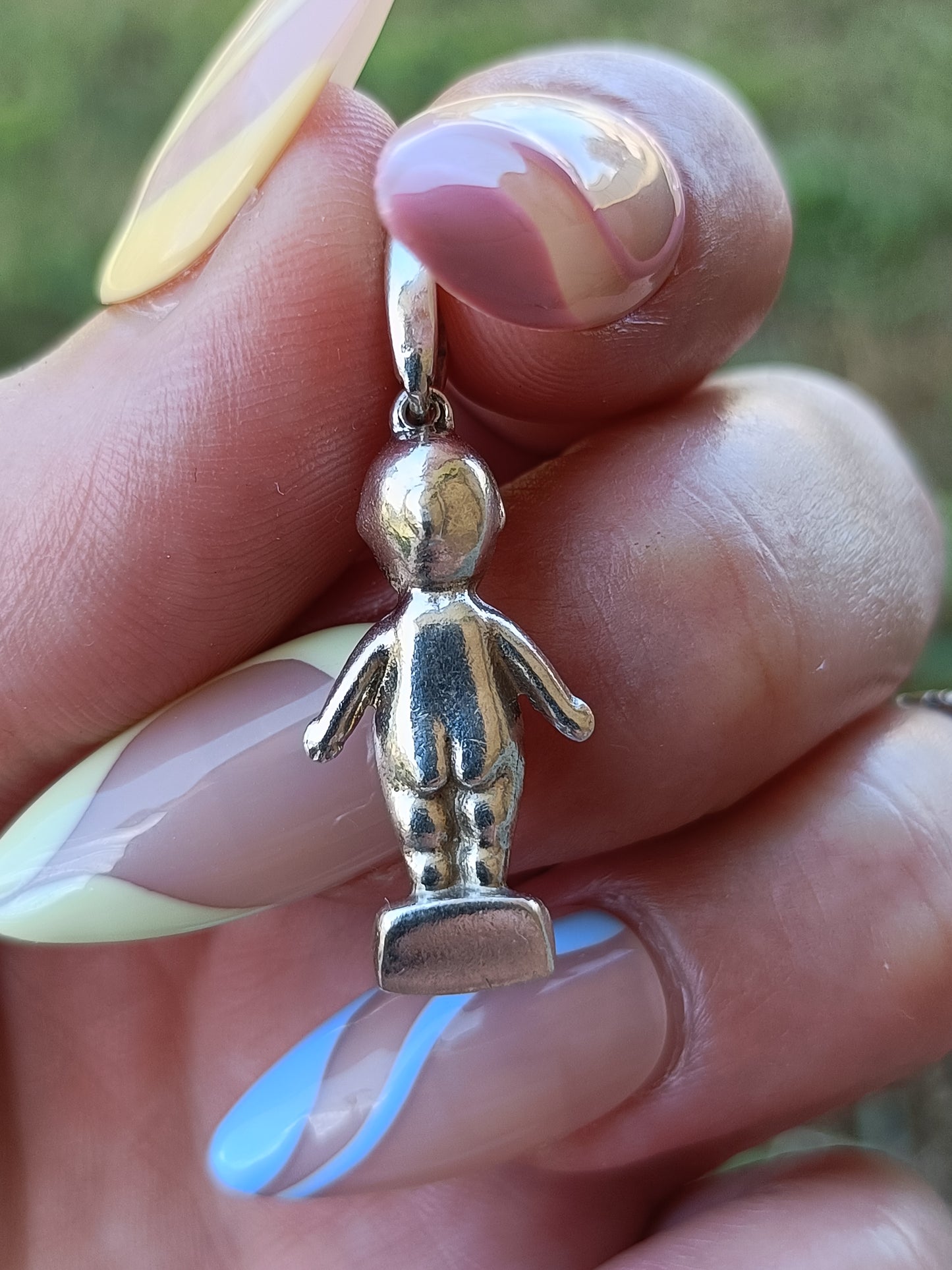 Vintage sterling silver kewpie doll pendant