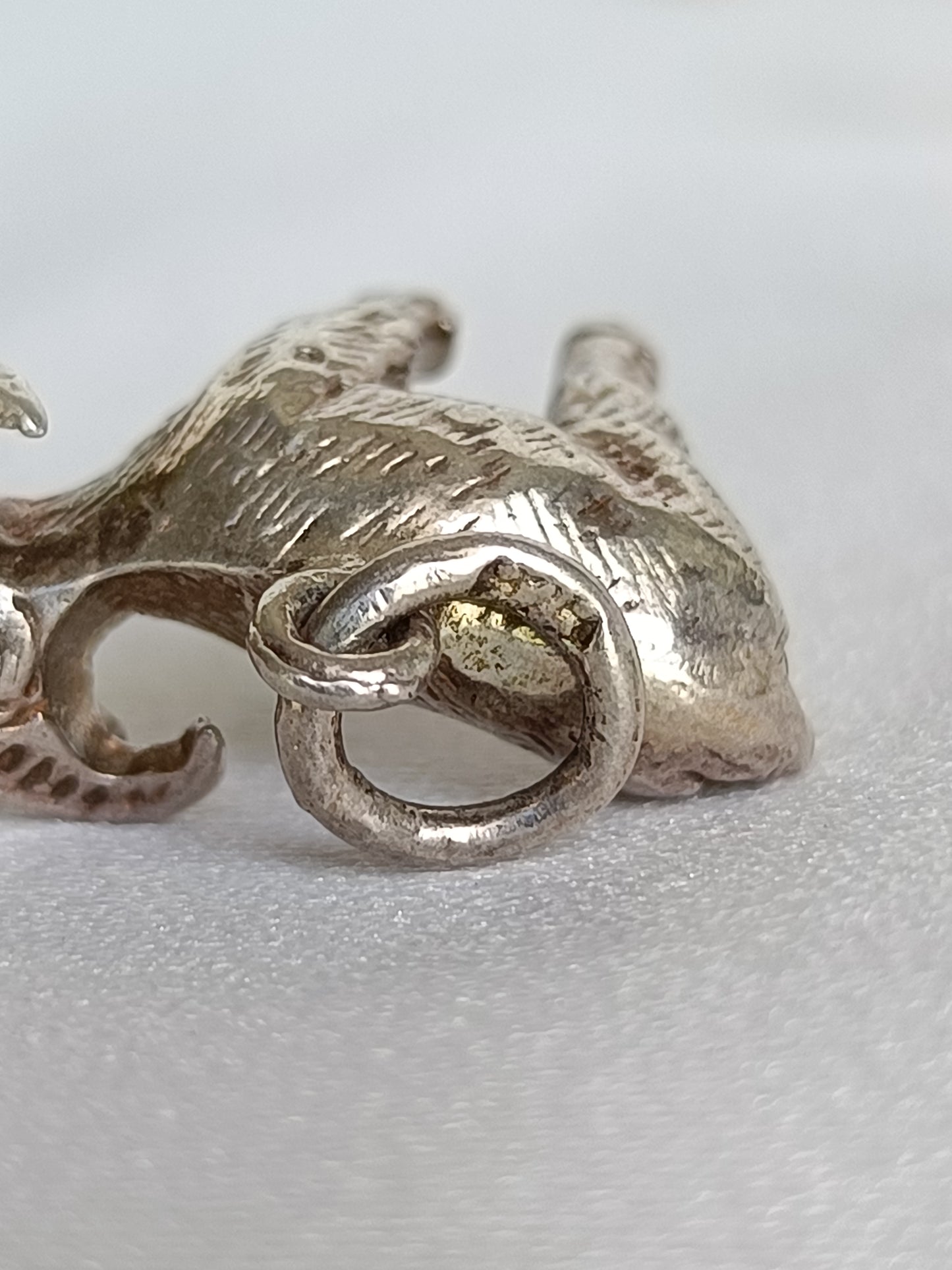 Vintage sterling silver water buffalo charm or pendant