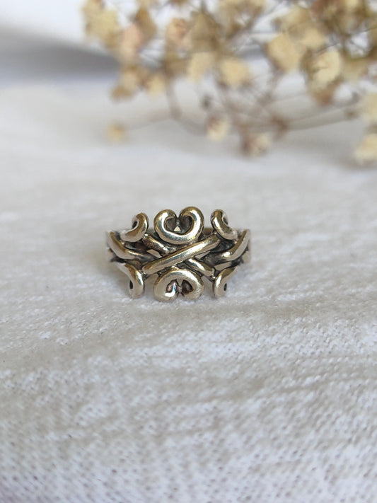 Vintage 925 sterling silver lovers knot Keeper ring