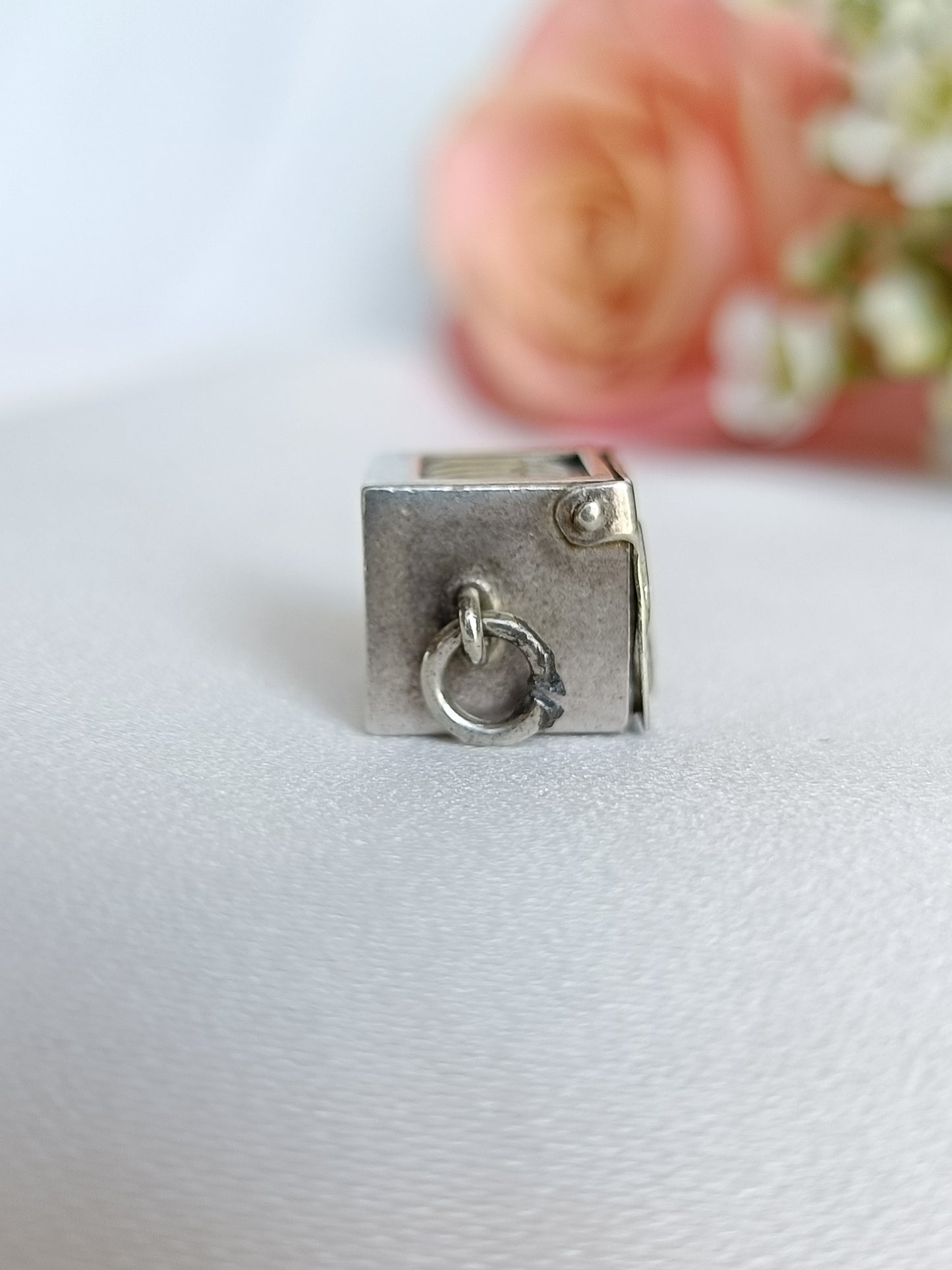 Vintage Sterling silver miniature deck of cards charm or small pendant